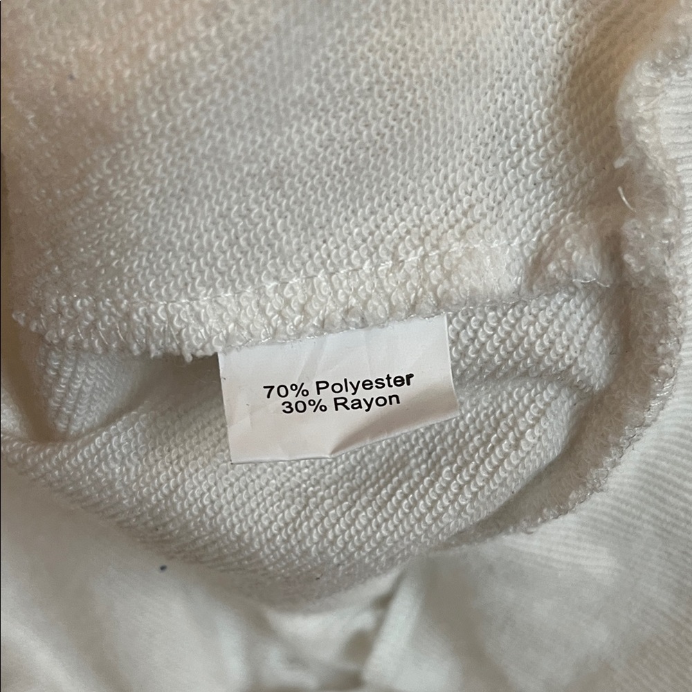 Women's White Zip-Up Hoodie - Picture 3 of 3